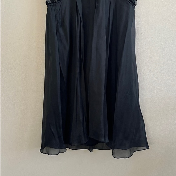 Bebe black silk sleeveless dress with beading small - Picture 11 of 16